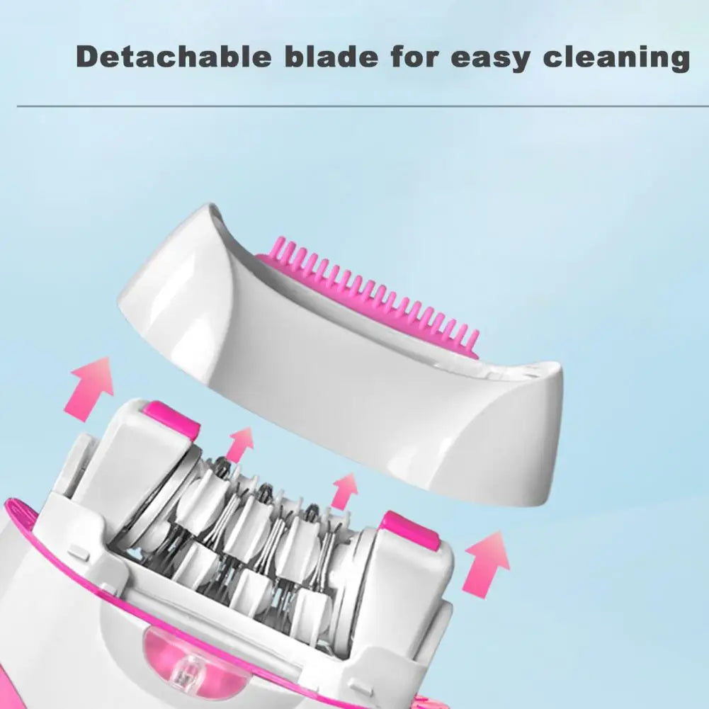 KM-189A Hair Epilator Electric Fast Rotating Detachable USB Rechargable Female Hair Trimmer for Women