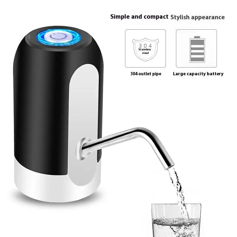 USB Rechargeable Water Bottle Pump 5 Gallon Water Bottle Dispenser Camping Portable Electric Water Dispenser Reusable