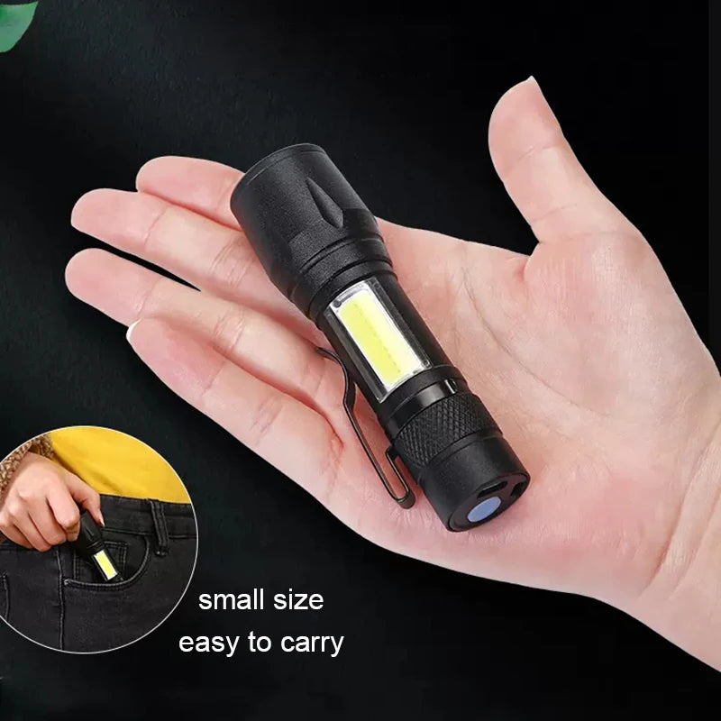 1/2/4/8pcs Rechargeable Led Flashlight Powerful Flash Light Adjustable Brightness Zoomable Flashlights With Built-in Battery