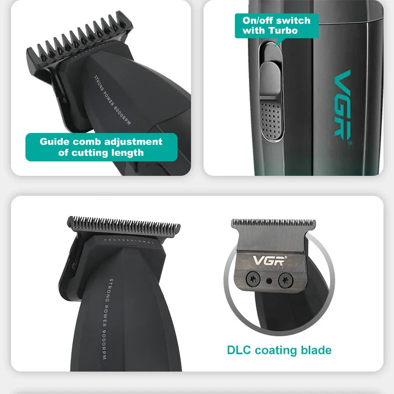 VGR 003 Clipper 906 Hair Cutting Machine High Quality 308 Hair Clipper Professional Set Vgr 003 9000 Rpm 45