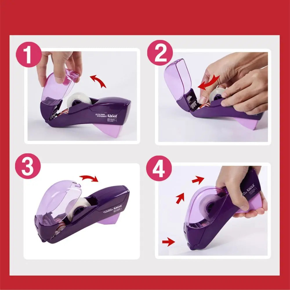 Portable 19mm Tape Cutter Automatic Sealing Packaging Mini Tape Machine Mini Automatic Tape Dispenser Office Use