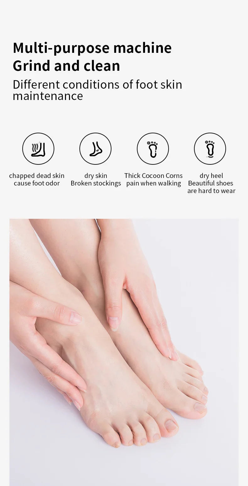 Rechargeable  Electric Callus Remover for Feet 、Portable Foot Callus Remover Waterproof Profess Pedicure Foot File Pedicure Tool