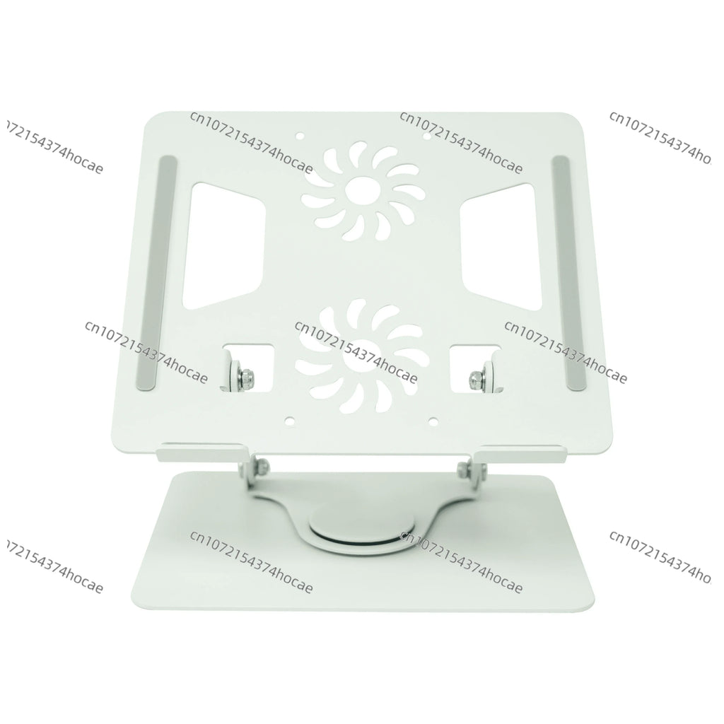Metal Adjustable Laptop Holder 360 Degree Rotating Laptop Cooling Holder Foldable Laptop Lifter Holder with Dual Fans