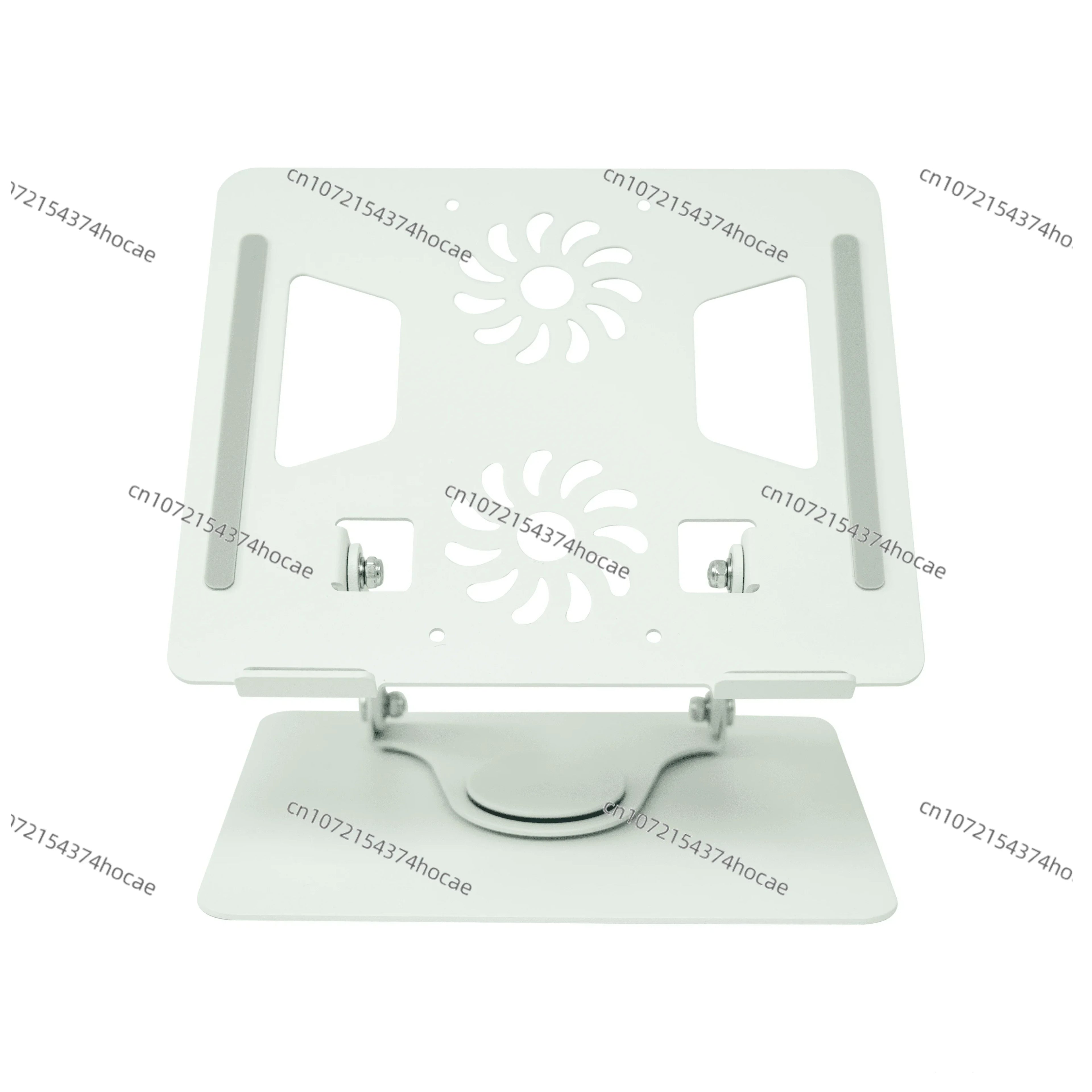 Metal Adjustable Laptop Holder 360 Degree Rotating Laptop Cooling Holder Foldable Laptop Lifter Holder with Dual Fans