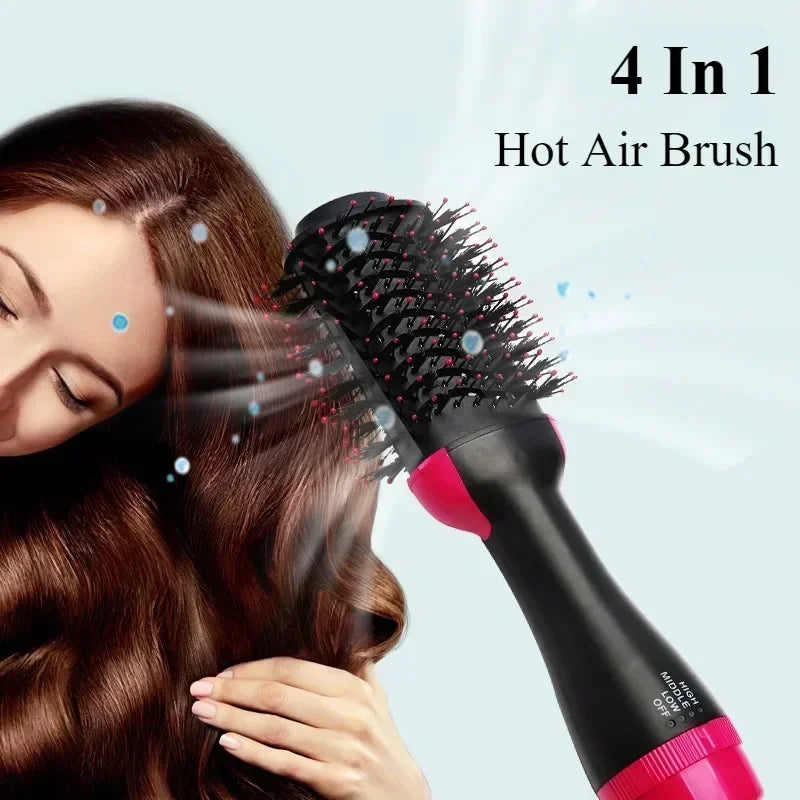 Four-in-one hot air brush; multi-functional lazy hairdryer; negative ion curling iron; hair beauty straightening combhair curler