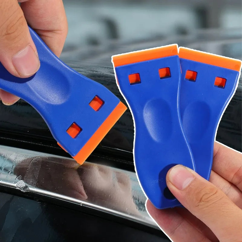 12pcs Car Detailing Scraper Kit Multi-Purpose Plastic Scraper for Decal Removal Sticker Residue Glass Cleaning Auto Film Tools