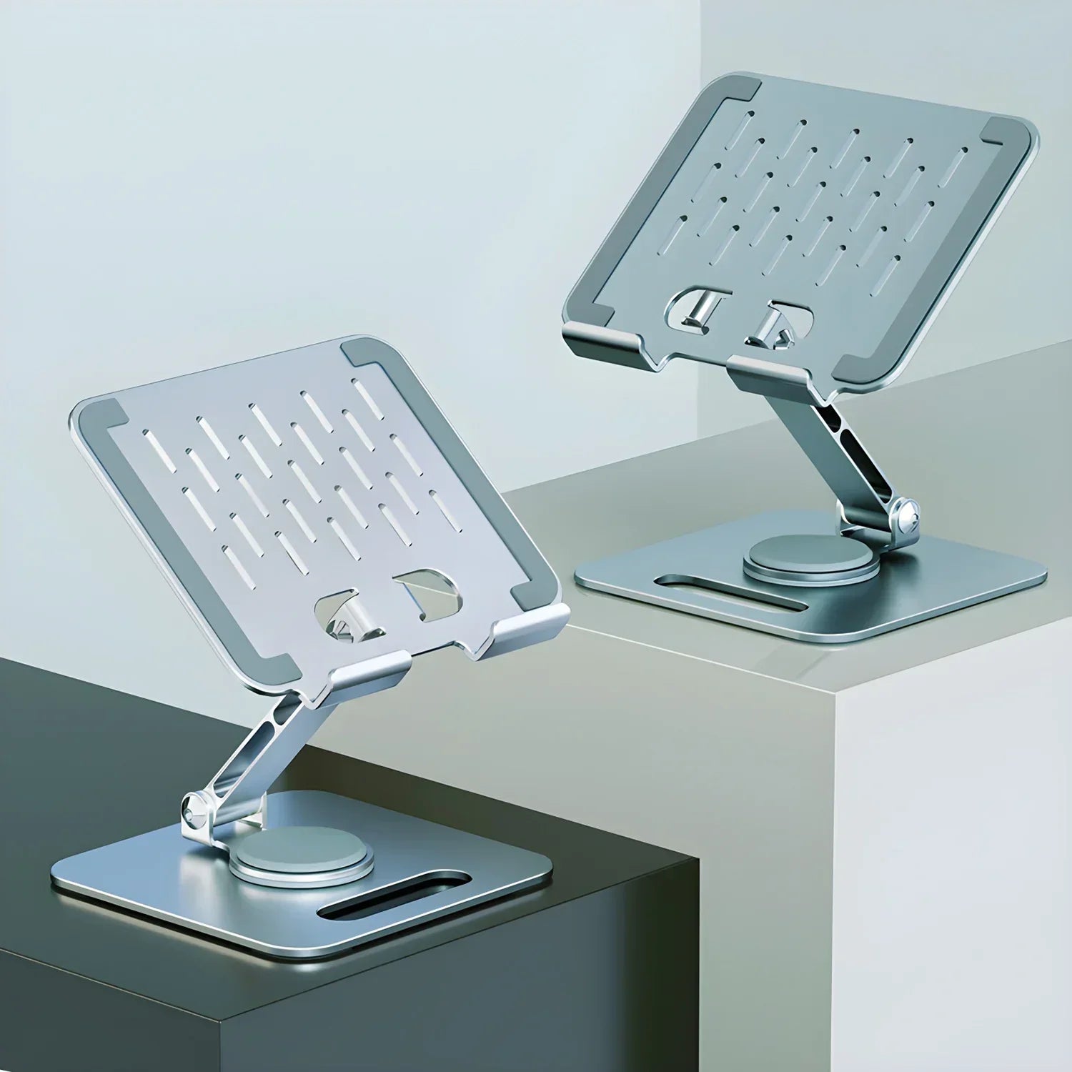 Phone Tablet Stand Adjustable Aluminum Alloy Portable Folding stand Cooling Stand Rotating Support for iPad Android Pad Tablet