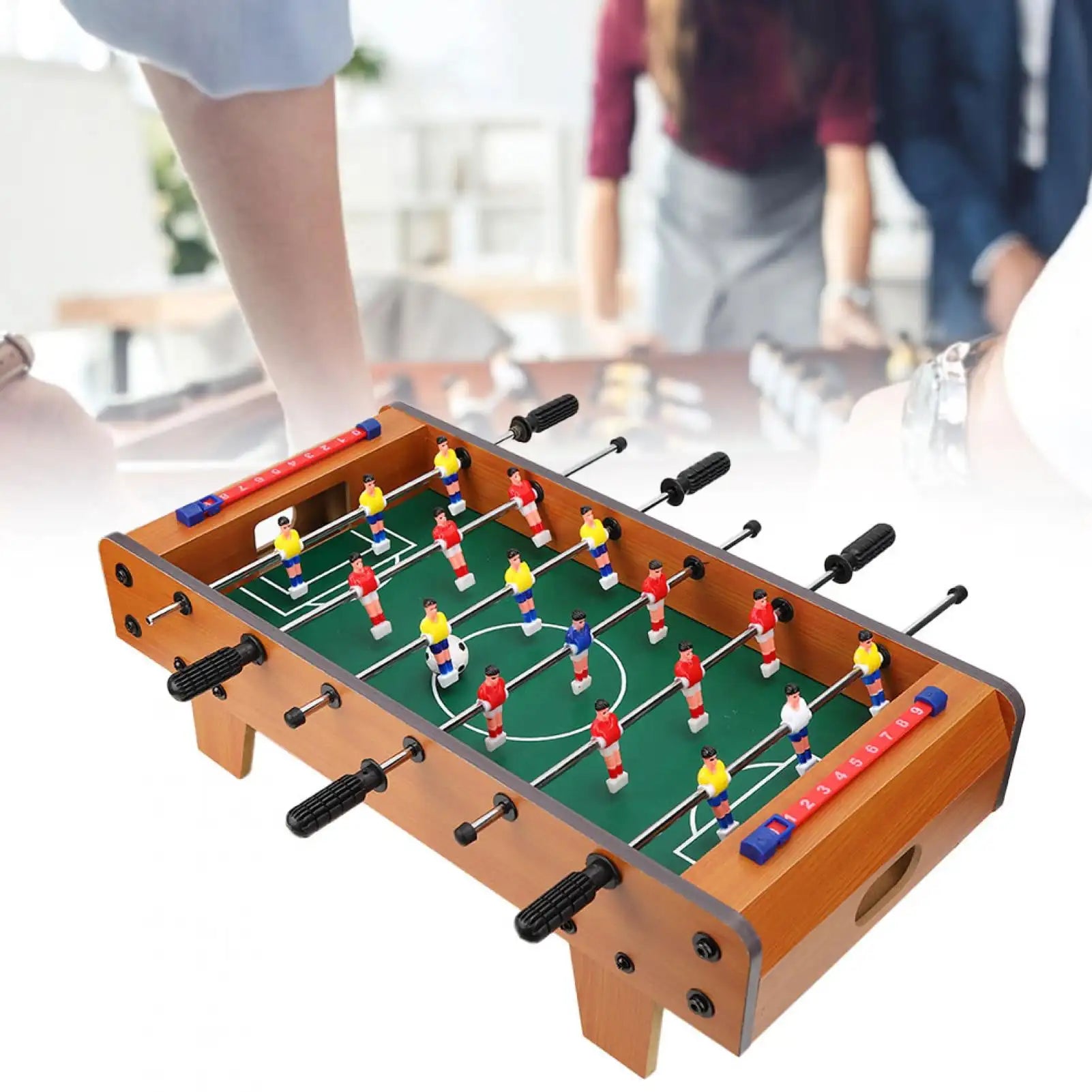 Football Table Mini Football Table Game Footballs Score Keepers Wood Soccer Table Top for Kids Family Night Parties Game Rooms