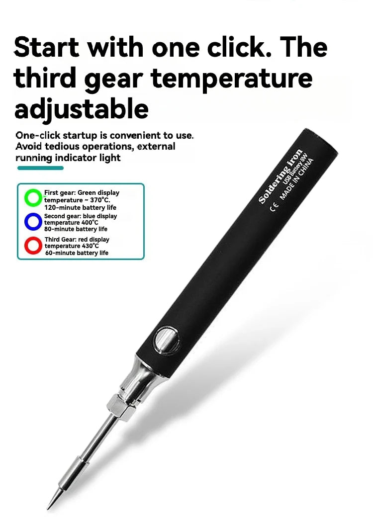 USB Soldering Iron Wireless Charging Electric Solder Iron 5V 8W Fast Charging Lithium Rechargeable Portable Repair Welding Tools