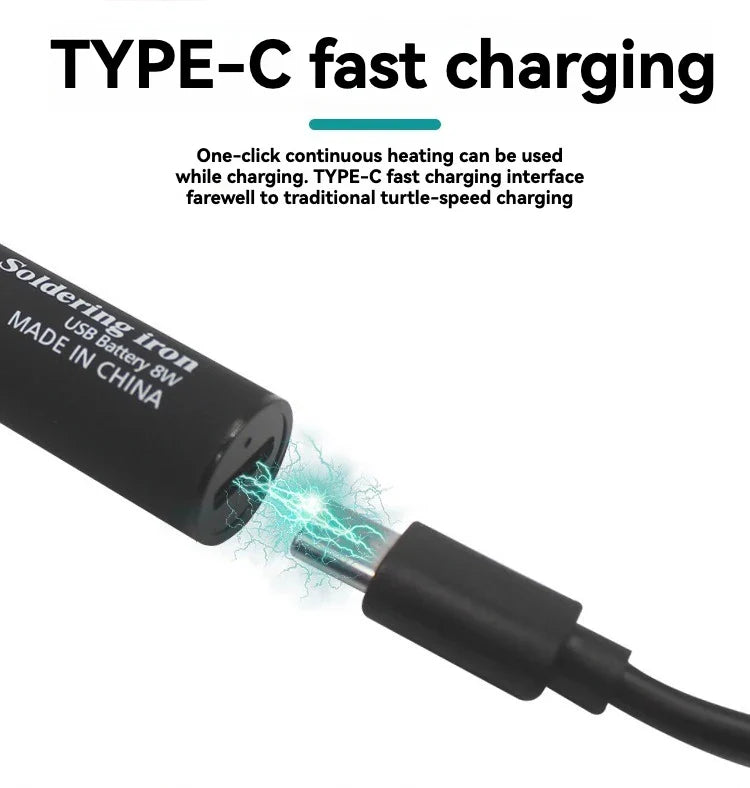 USB Soldering Iron Wireless Charging Electric Solder Iron 5V 8W Fast Charging Lithium Rechargeable Portable Repair Welding Tools