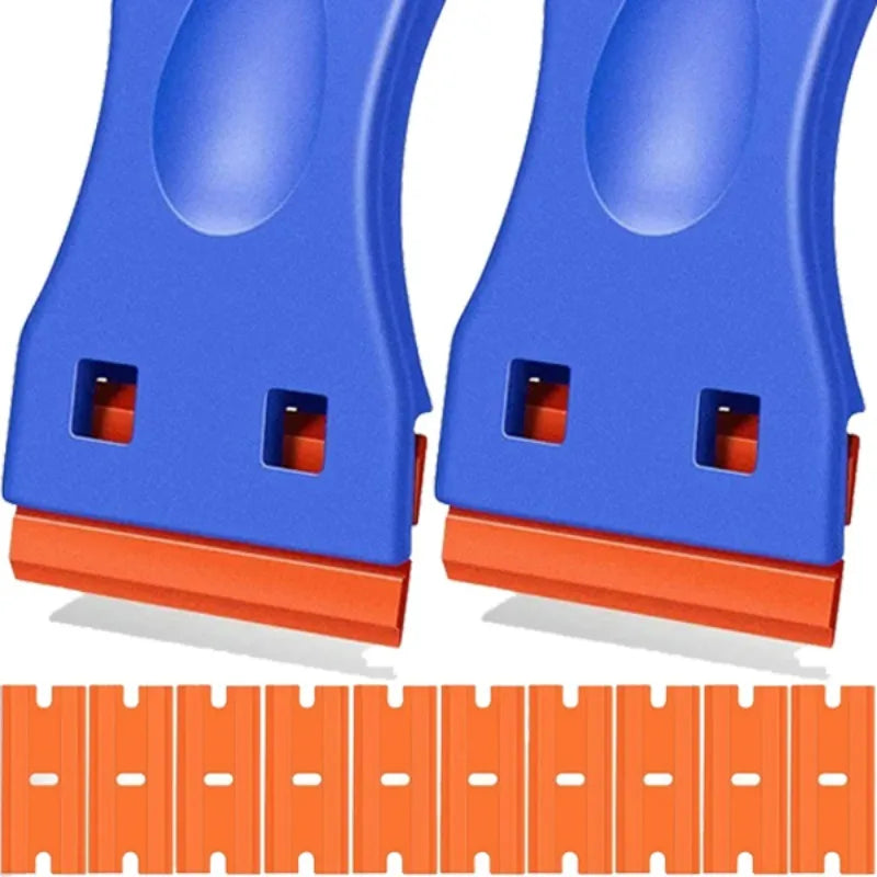 12pcs Car Detailing Scraper Kit Multi-Purpose Plastic Scraper for Decal Removal Sticker Residue Glass Cleaning Auto Film Tools