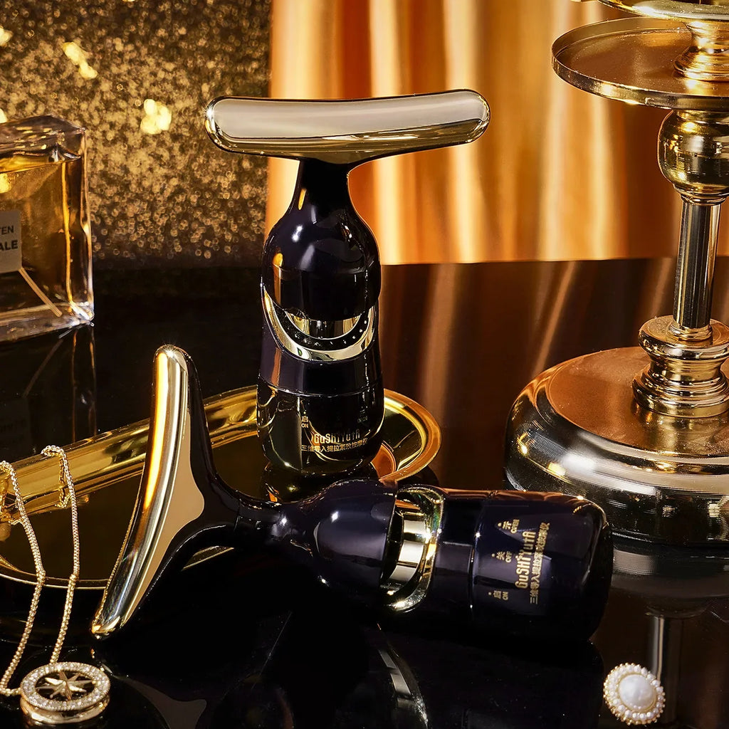 3-in-1 EMS Facial Lifting Device - Skin Tightening Wrinkle Reduction & Anti-Aging for Neck/Eye/Face Care Massage Roller