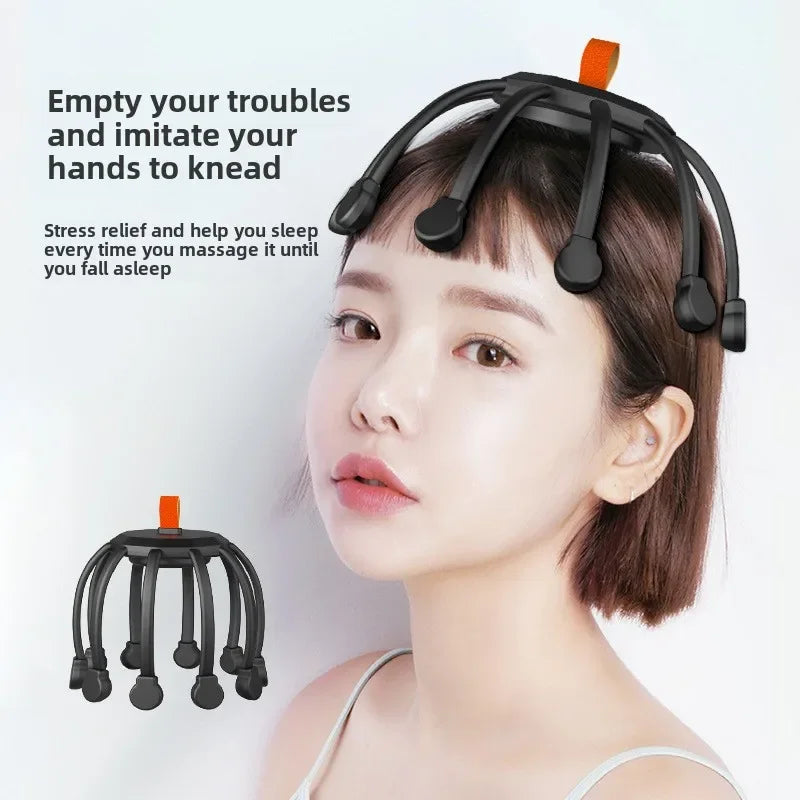 Head Massager Octopus Electric Household Decompression Massage Claw Fully Automatic Portable Relaxation Vibration