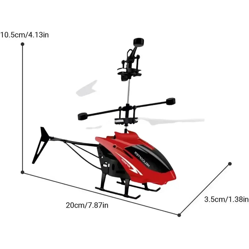 Mini Remote Control Aircraft Helicopter Flying Interaction Gesture Sensing Children Airplane Kids Toy with Flashing Light