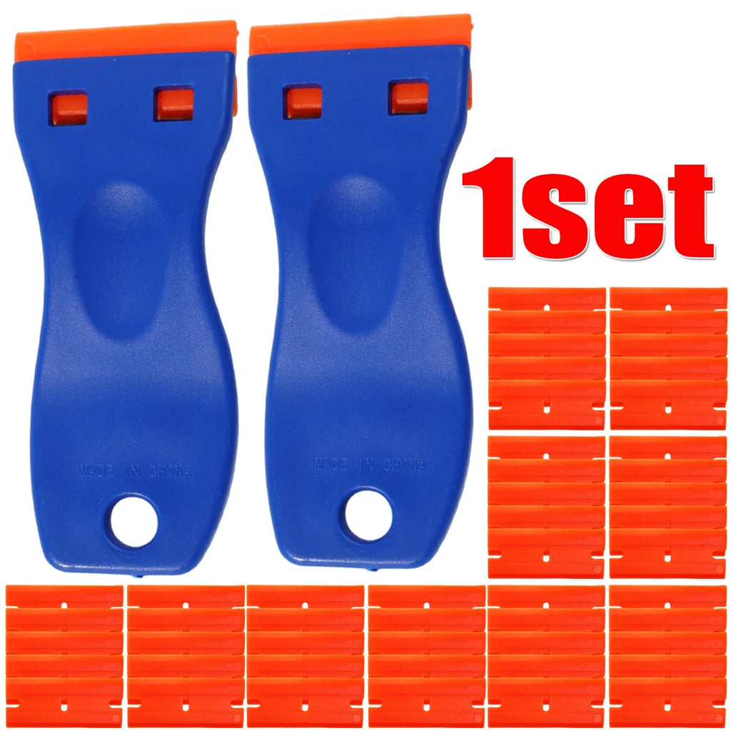 12pcs Car Detailing Scraper Kit Multi-Purpose Plastic Scraper for Decal Removal Sticker Residue Glass Cleaning Auto Film Tools