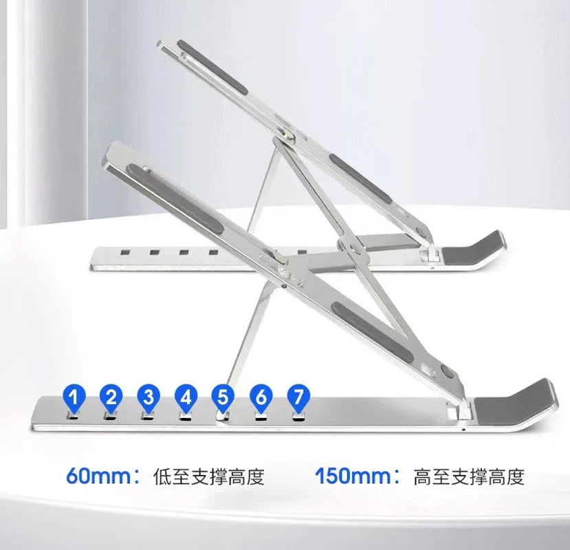 Free Shipping Laptop Stand Aluminum Alloy Computer Desktop Tablet Stand  Folding And Lifting Portable Heat Dissipation Bracket