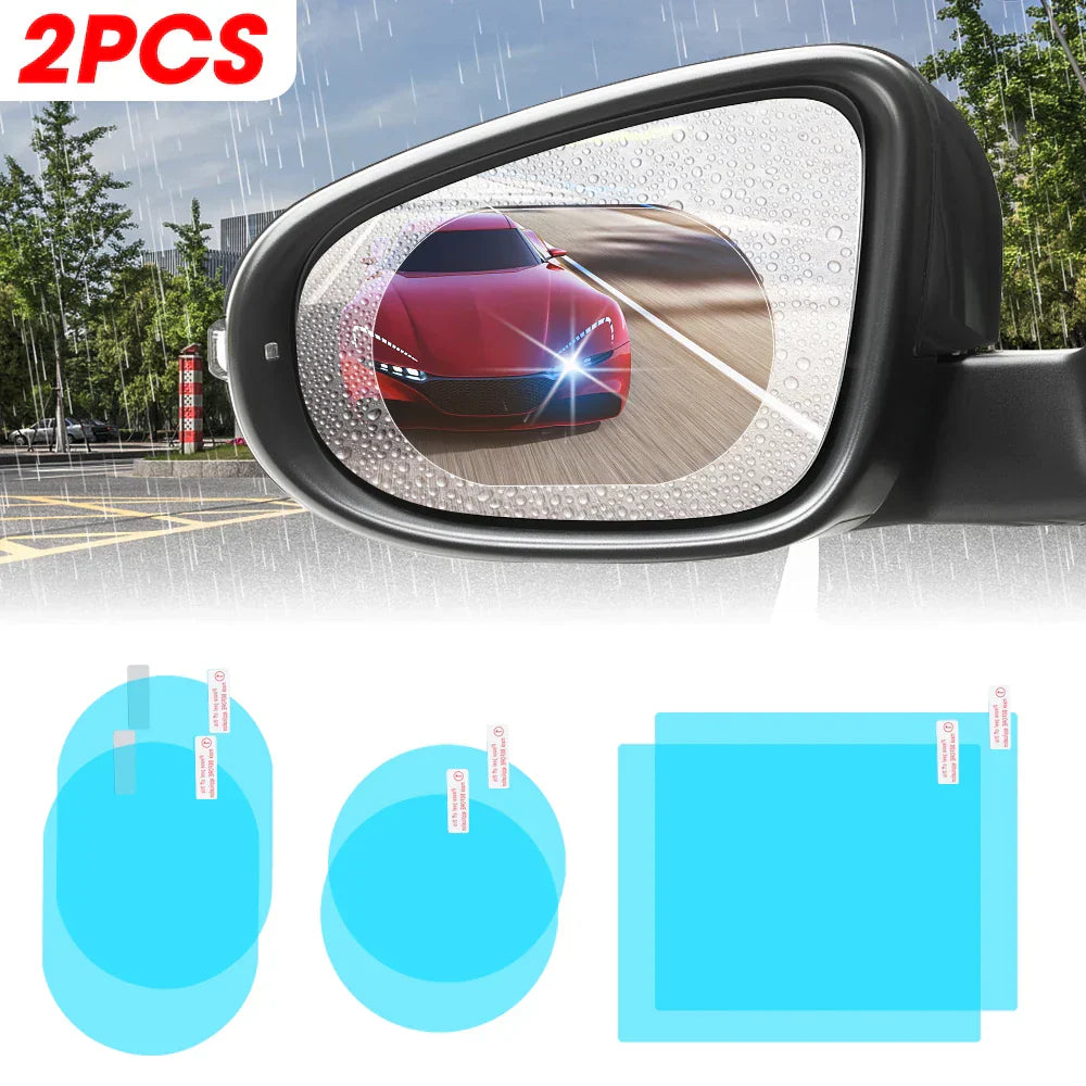 Car Rainproof Film Auto Rearview Mirror Rainproof Anti Fog Film Car Window Clear Film Windproof Protective for Motorcycle Mirror