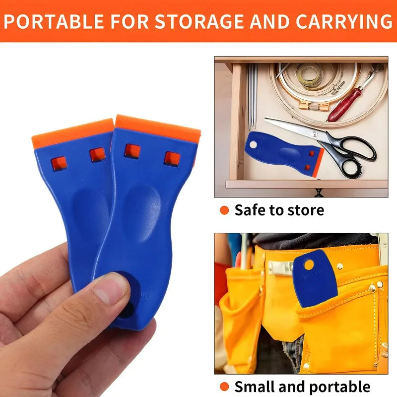 12pcs Car Detailing Scraper Kit Multi-Purpose Plastic Scraper for Decal Removal Sticker Residue Glass Cleaning Auto Film Tools