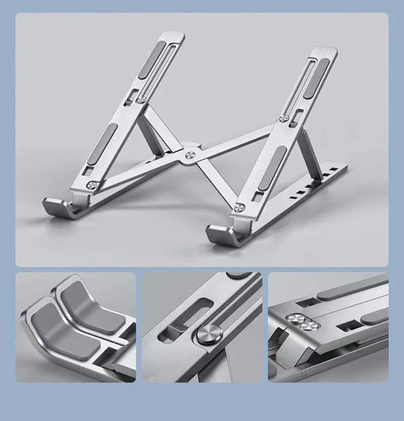 Free Shipping Laptop Stand Aluminum Alloy Computer Desktop Tablet Stand  Folding And Lifting Portable Heat Dissipation Bracket