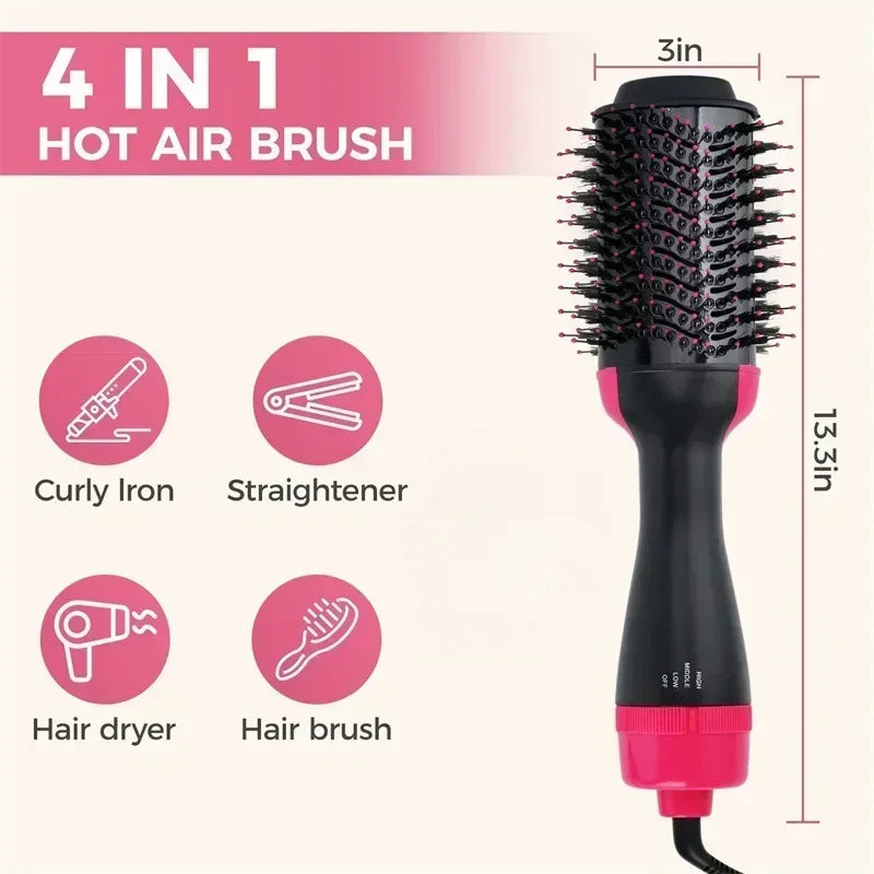 Four-in-one hot air brush; multi-functional lazy hairdryer; negative ion curling iron; hair beauty straightening combhair curler