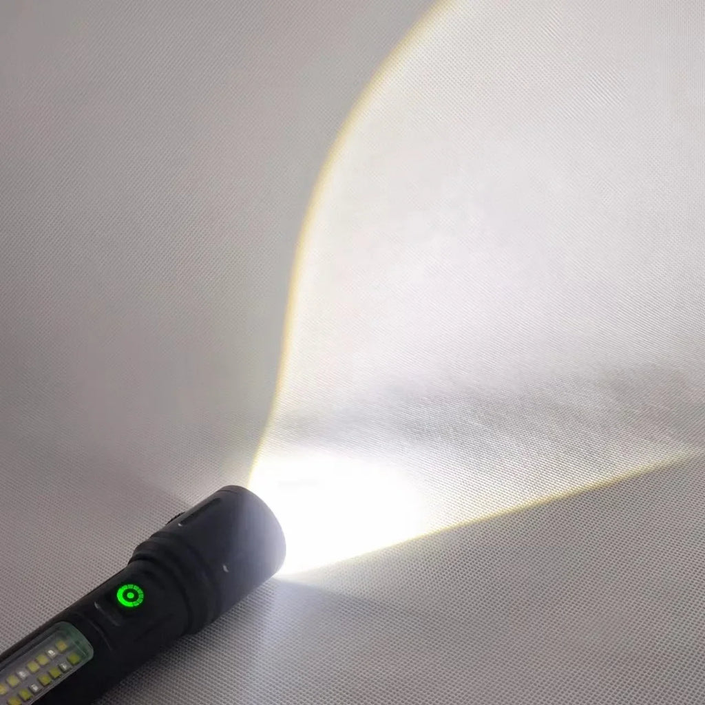 White Laser Long-Range Flashlight Aluminum Alloy High-Intensity Zoom Lighting Torch Multi-Functional Work Light