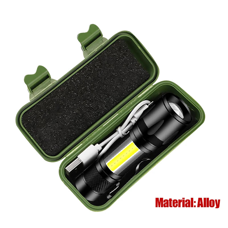 1/2/4/8pcs Rechargeable Led Flashlight Powerful Flash Light Adjustable Brightness Zoomable Flashlights With Built-in Battery