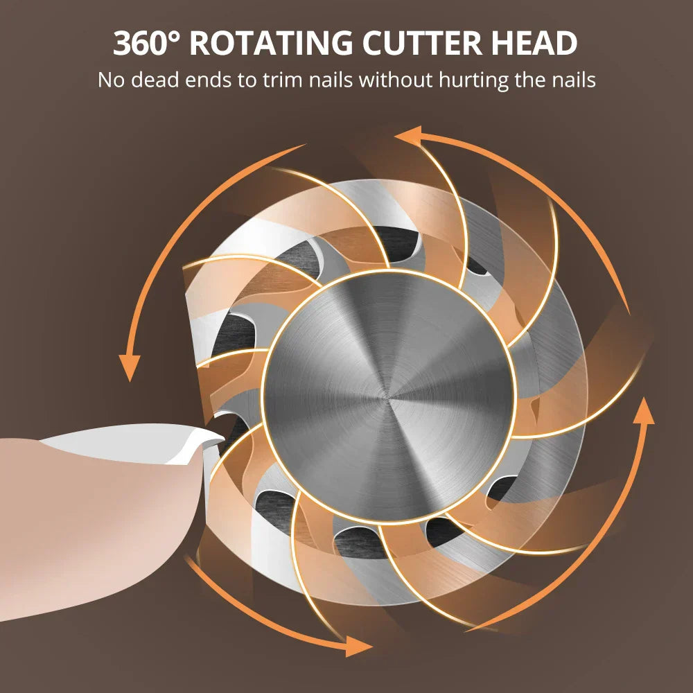 Electric Nail Clipper Automatic Nail Clipper Trimmer Cutter Nail Scissors Low Noise Anti-Splash Nail Machine Manicure Machine