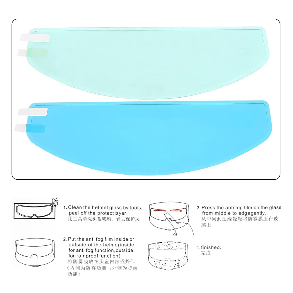 Motorcycle Helmet Rainproof Anti-fog Film Durable Nano For Helmet Motorcycle Full Face Pinlock Axxis Helmet