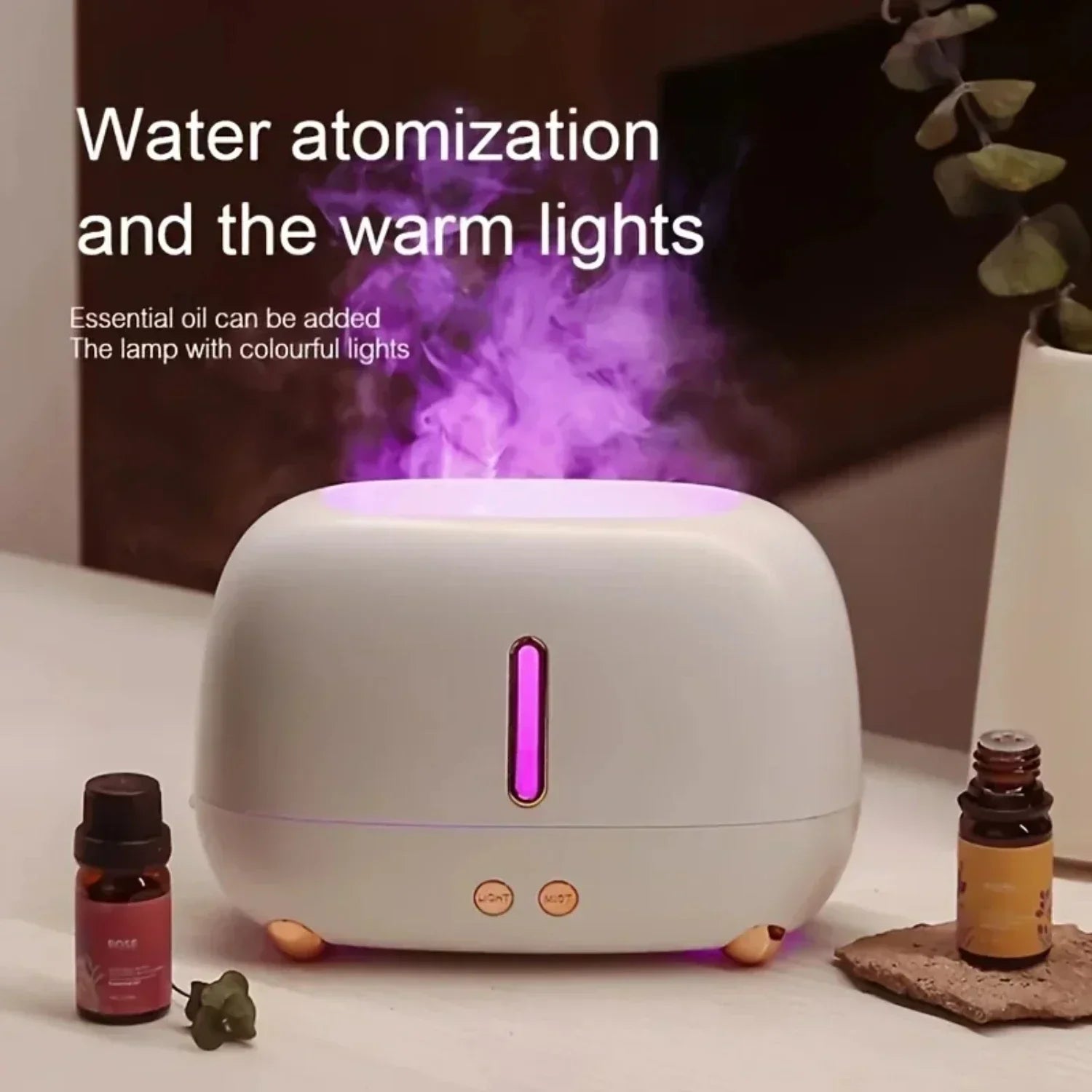 ‌2025 New USB Essential Oil Diffuser - Flame LED Humidifier for Baby Room, Office Desk, Gift Idea