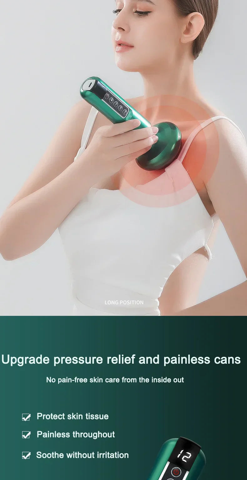 Electric multi-functional heating meridian dredging and absorbing device intelligent negative pressure heat compressor