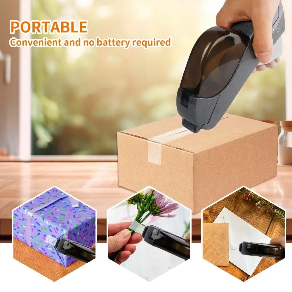Portable 19mm Tape Cutter Automatic Sealing Packaging Mini Tape Machine Mini Automatic Tape Dispenser Office Use