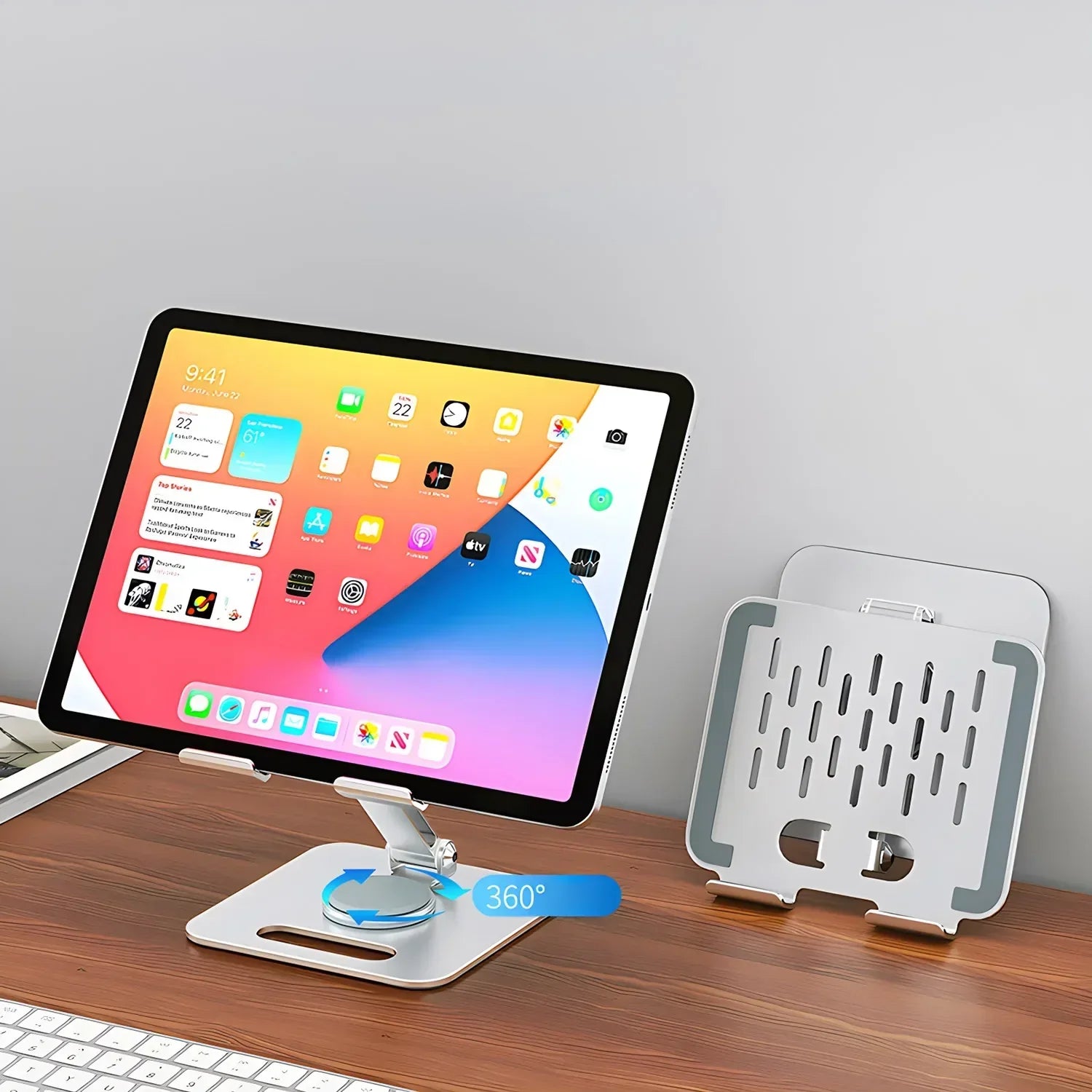 Phone Tablet Stand Adjustable Aluminum Alloy Portable Folding stand Cooling Stand Rotating Support for iPad Android Pad Tablet